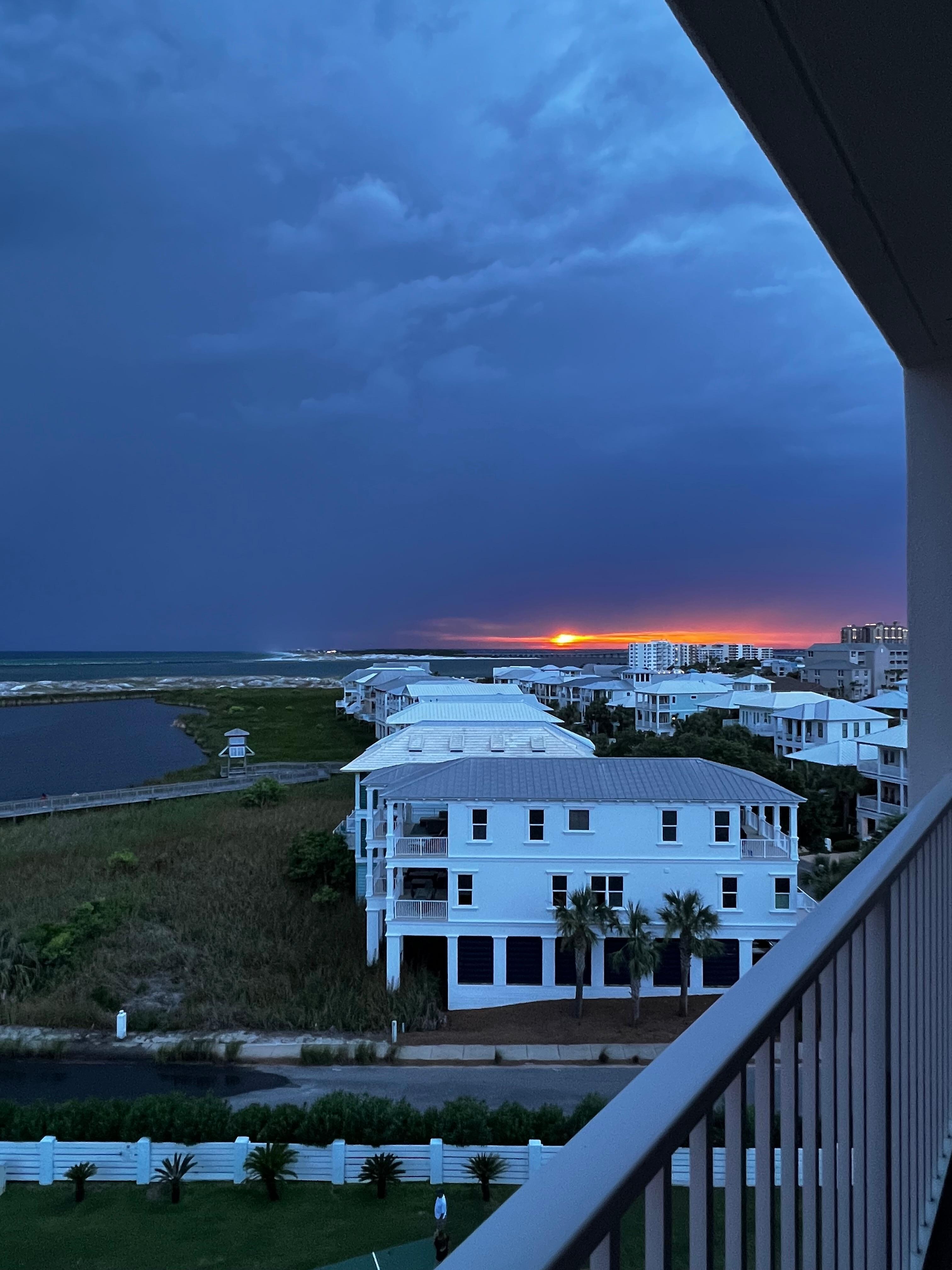 A beautiful sunset from the balcony 