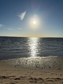 Beach/Sunset at the end of the road from the house