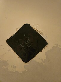 This black patch looking thing was in the bottom of the tub and the tub was not in good condition to either take a bath or shower in.
