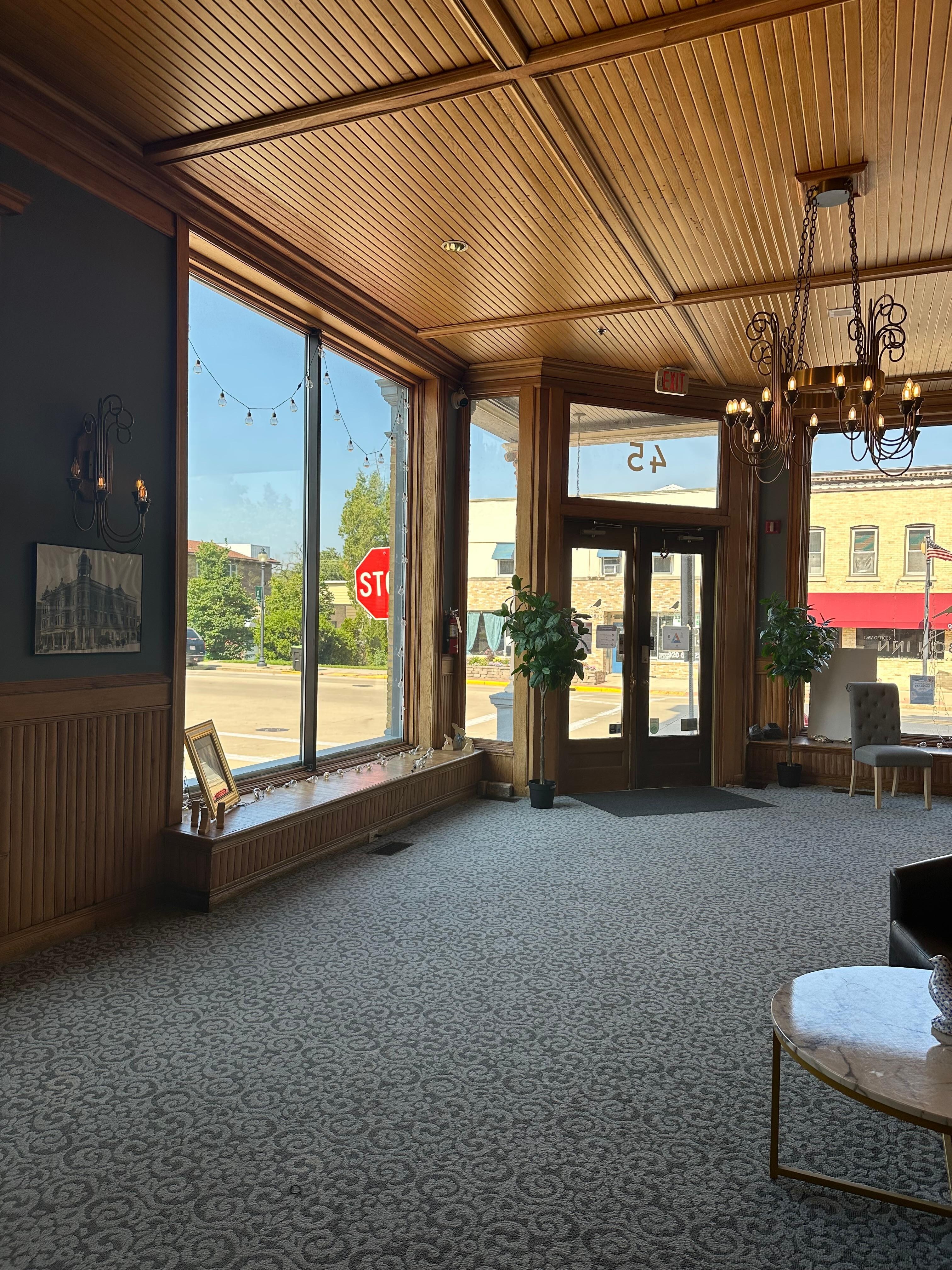Main lobby looking toward the street 