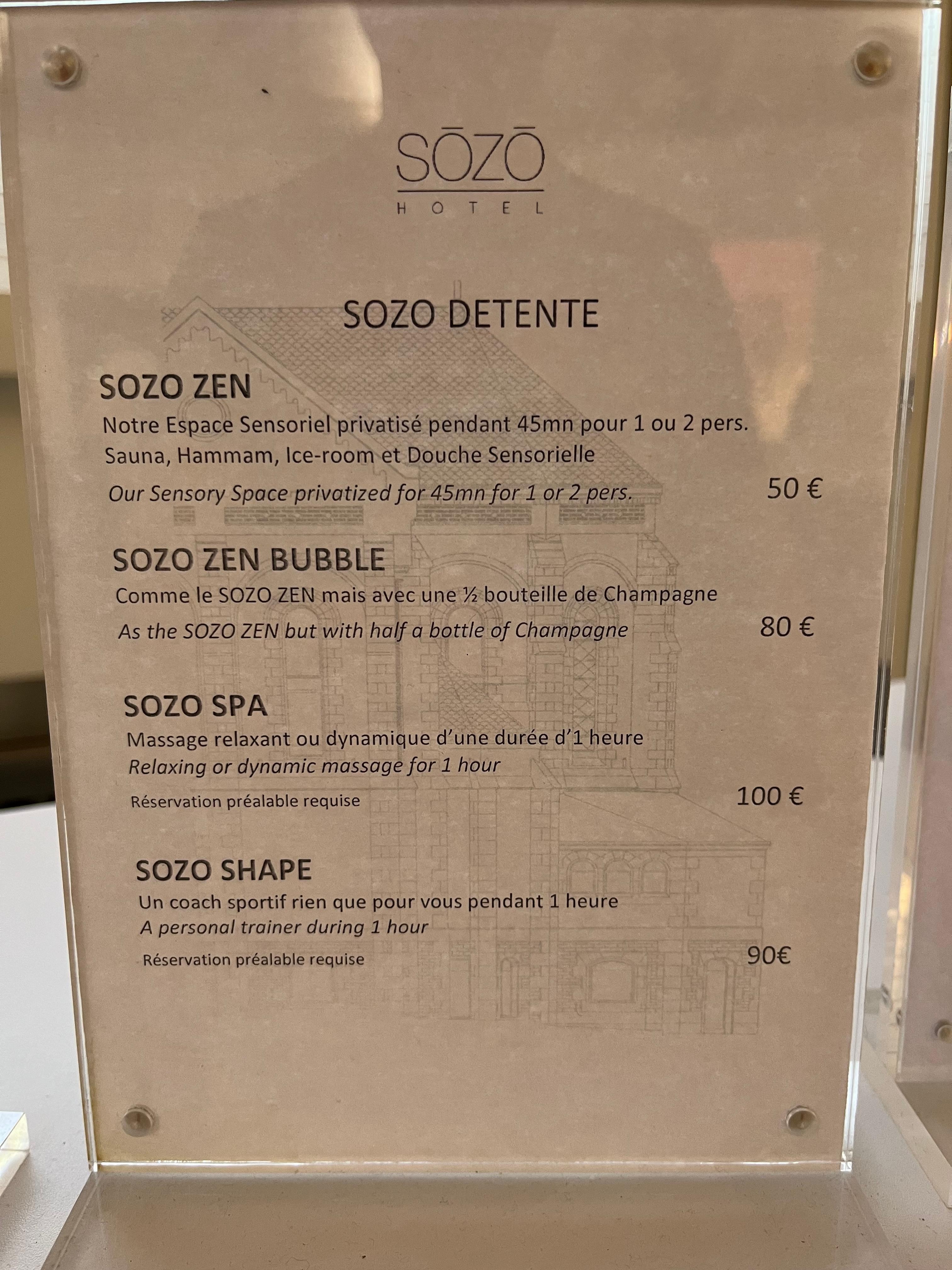 Spas services include massage, but was told couldn’t use "spa services discount " for a massage. 