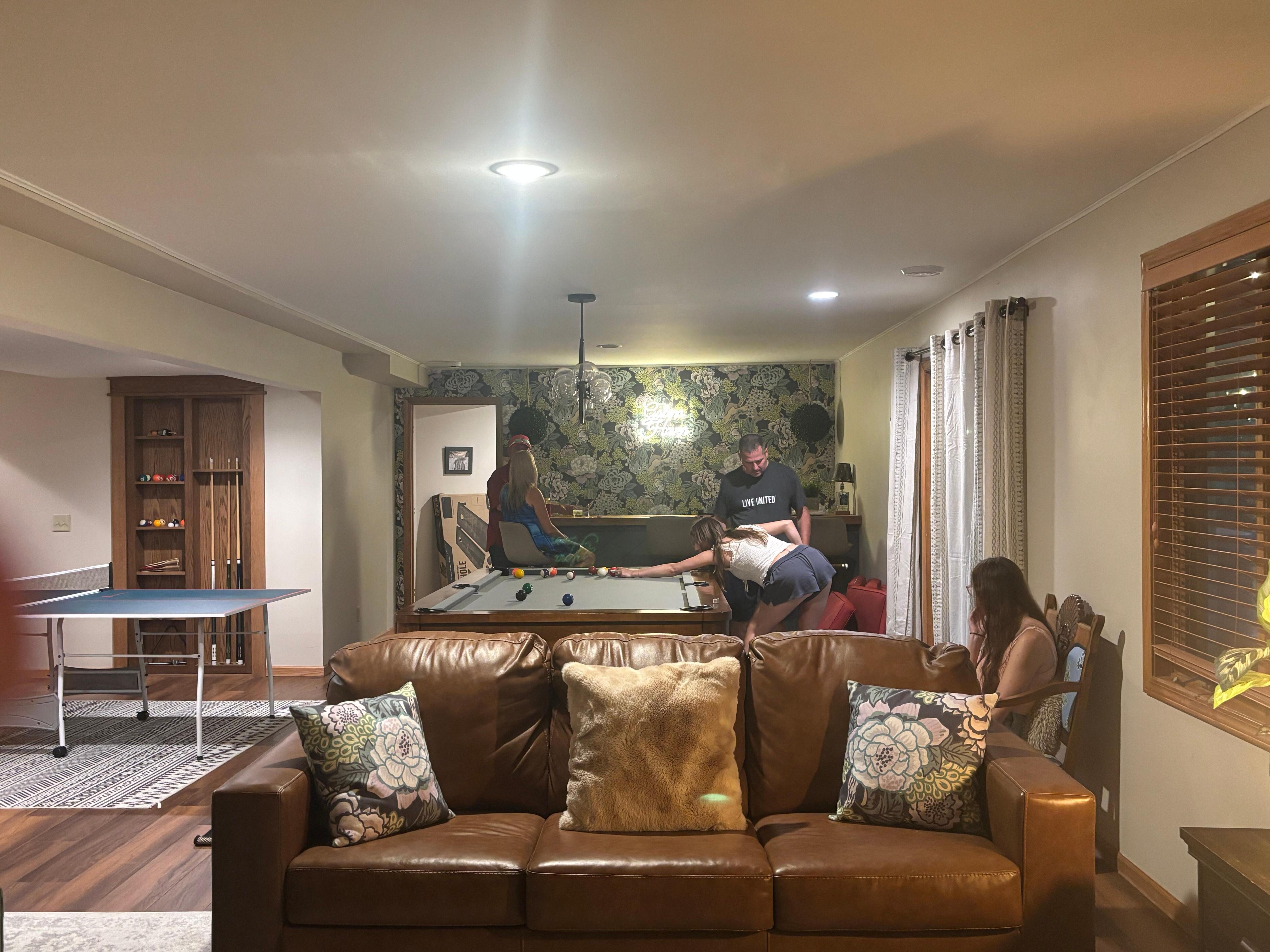 Basement entertainment area