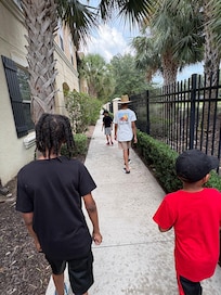 Nice path for the short walk to the pool area.