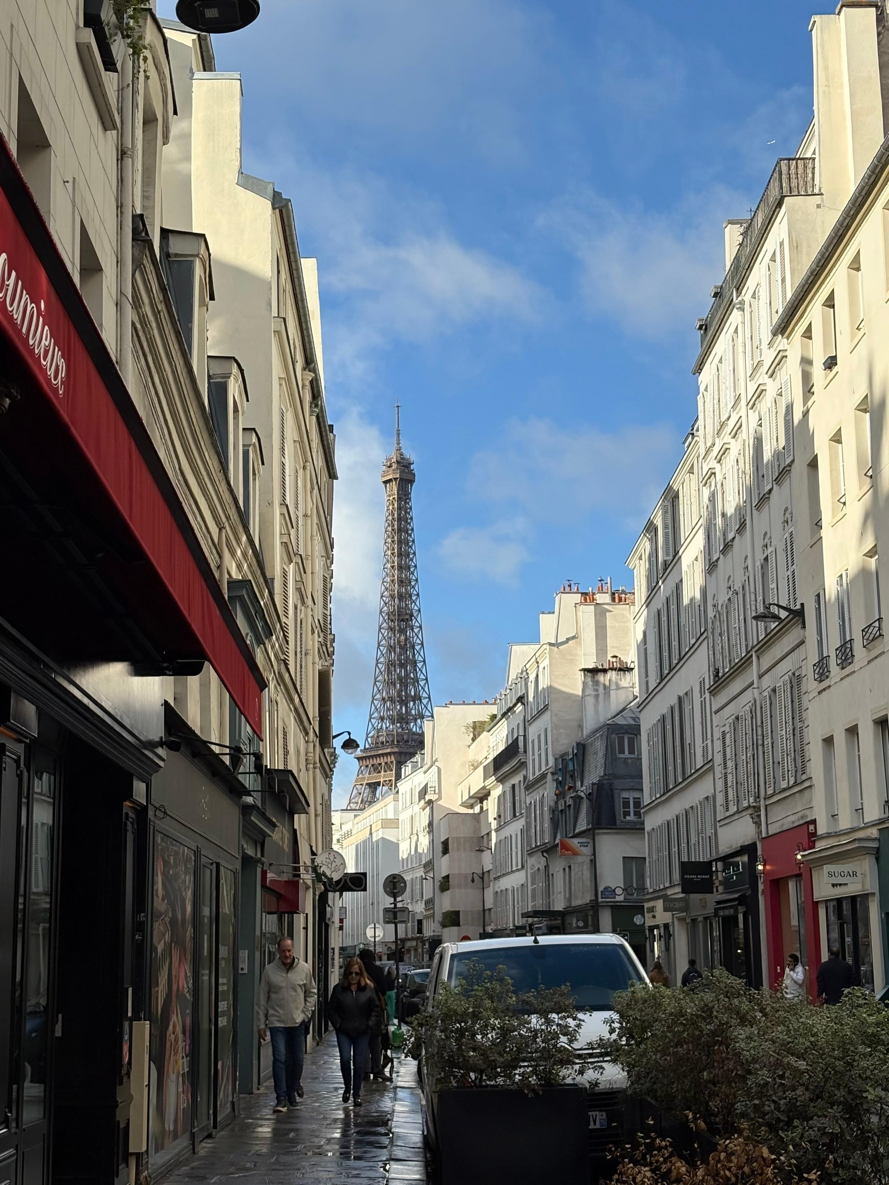 Hotel is very close to the Eiffel Tower and just steps from Rue Dominique with lots of options for eating at all times of the day. Not French, but really enjoyed Toyotaka.