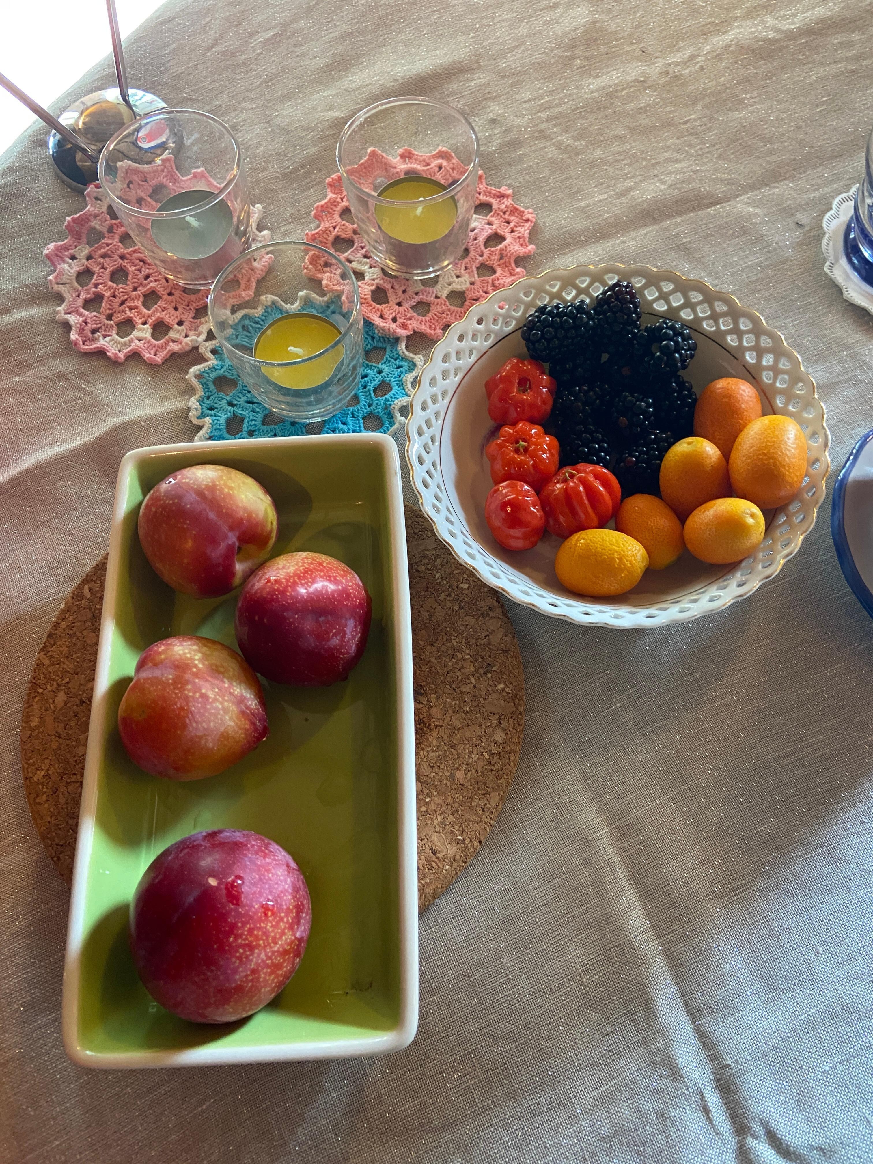Fruit from the property served by our host