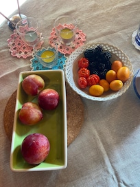 Fruit from the property served by our host