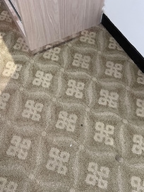 Unclean carpet.