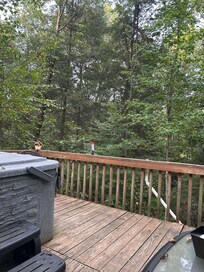 Boards on the deck that need nailed down.