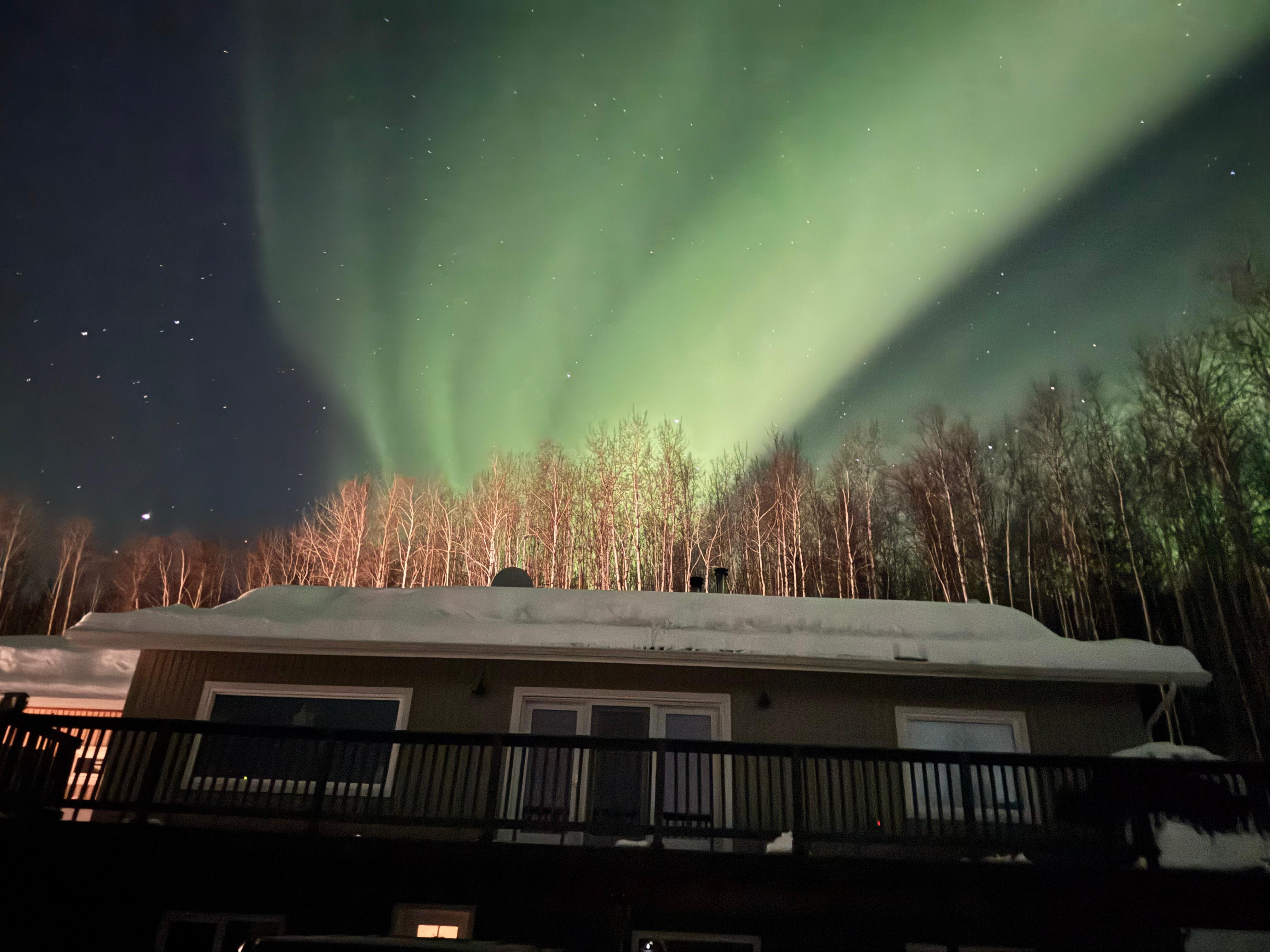 These are some of the northern lights we saw from the driveway.   