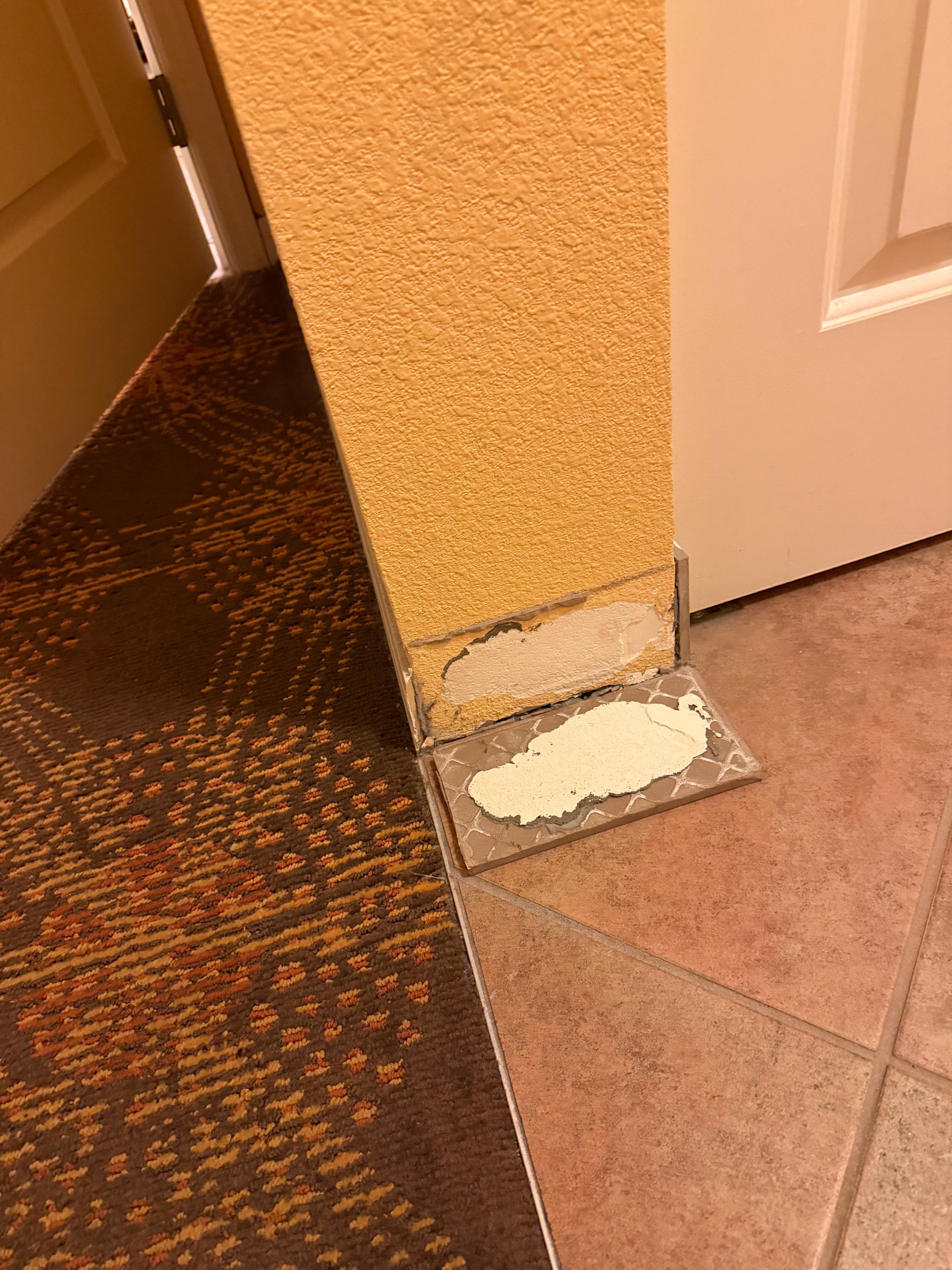 Tile on walls falling off