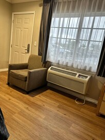 That chair has so many stains I refused to put our bag on it