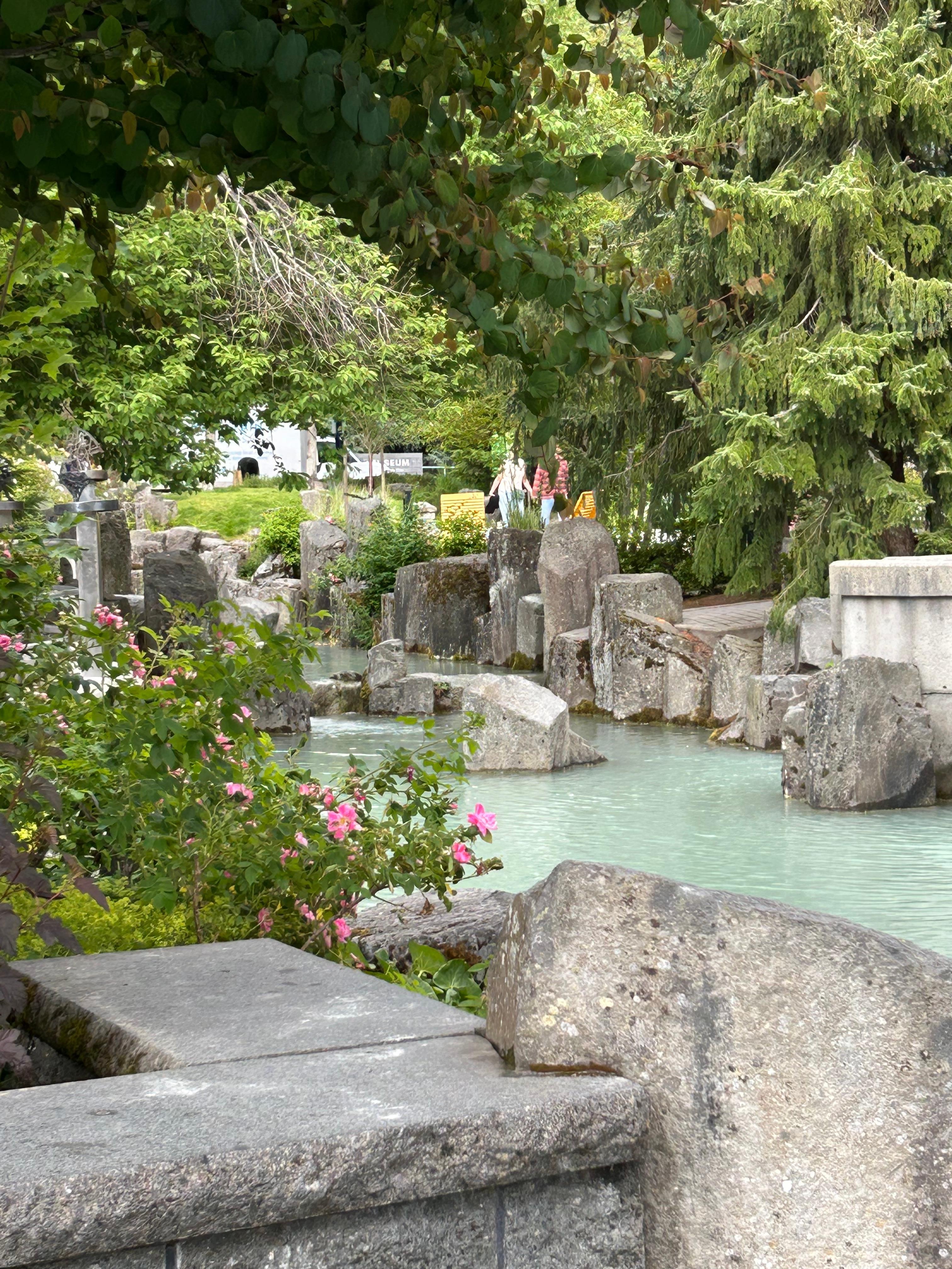 View of the village’s creek