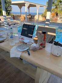 Breakfast by the pool