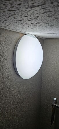 Damaged bathroom light