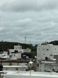 View of the Lyudao Lighthouse from our room’s balcony