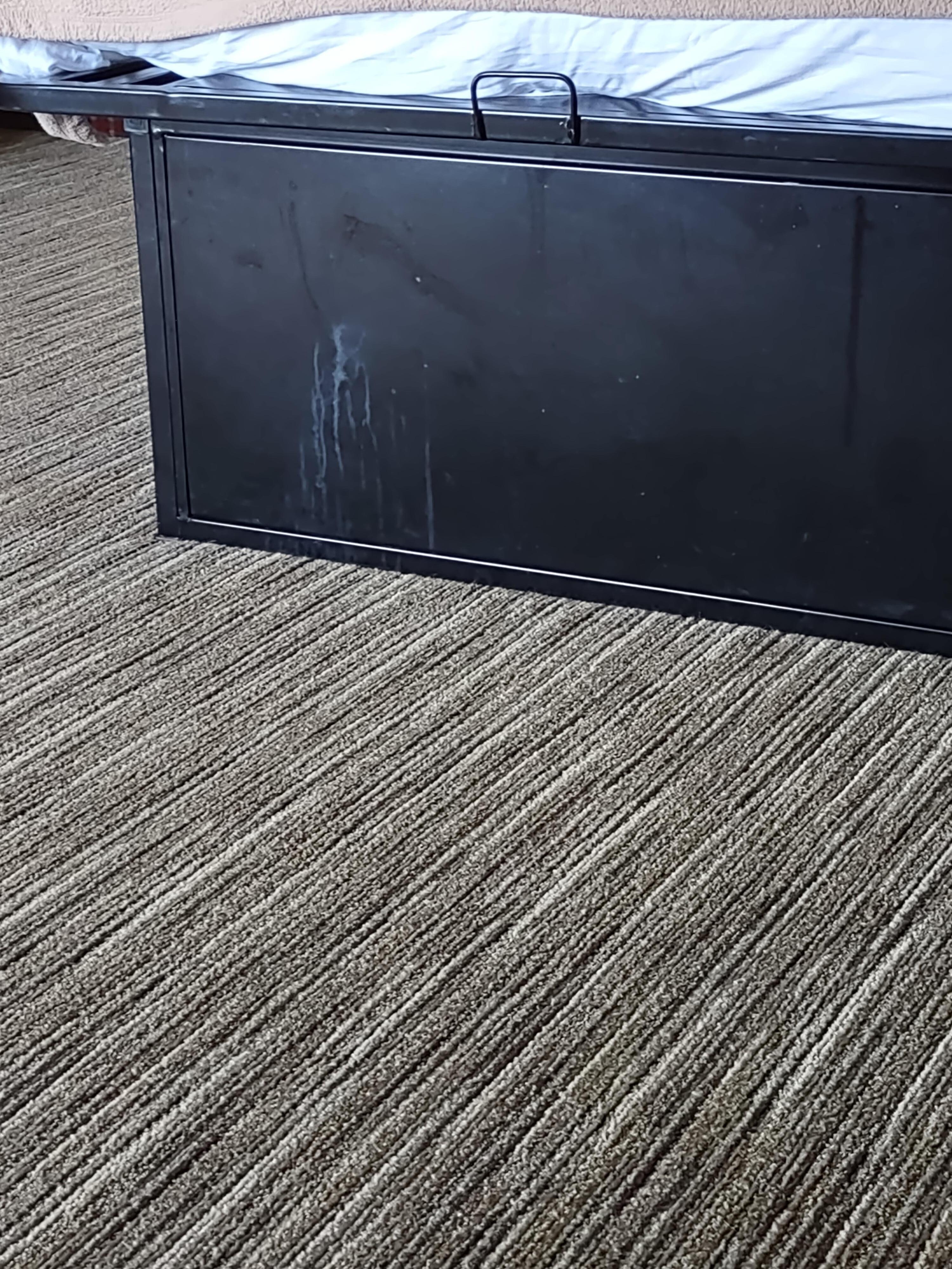 Side of the bed, don't even want to think about what that was 