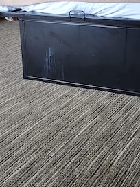 Side of the bed, don't even want to think about what that was