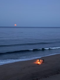 View of the full moonrise in August  overlooking beach, located minutes from property.