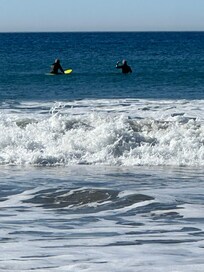 Surfers waiting for the next big wave