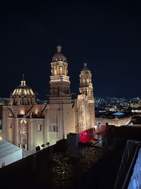 View from the room at night on the top floor best.