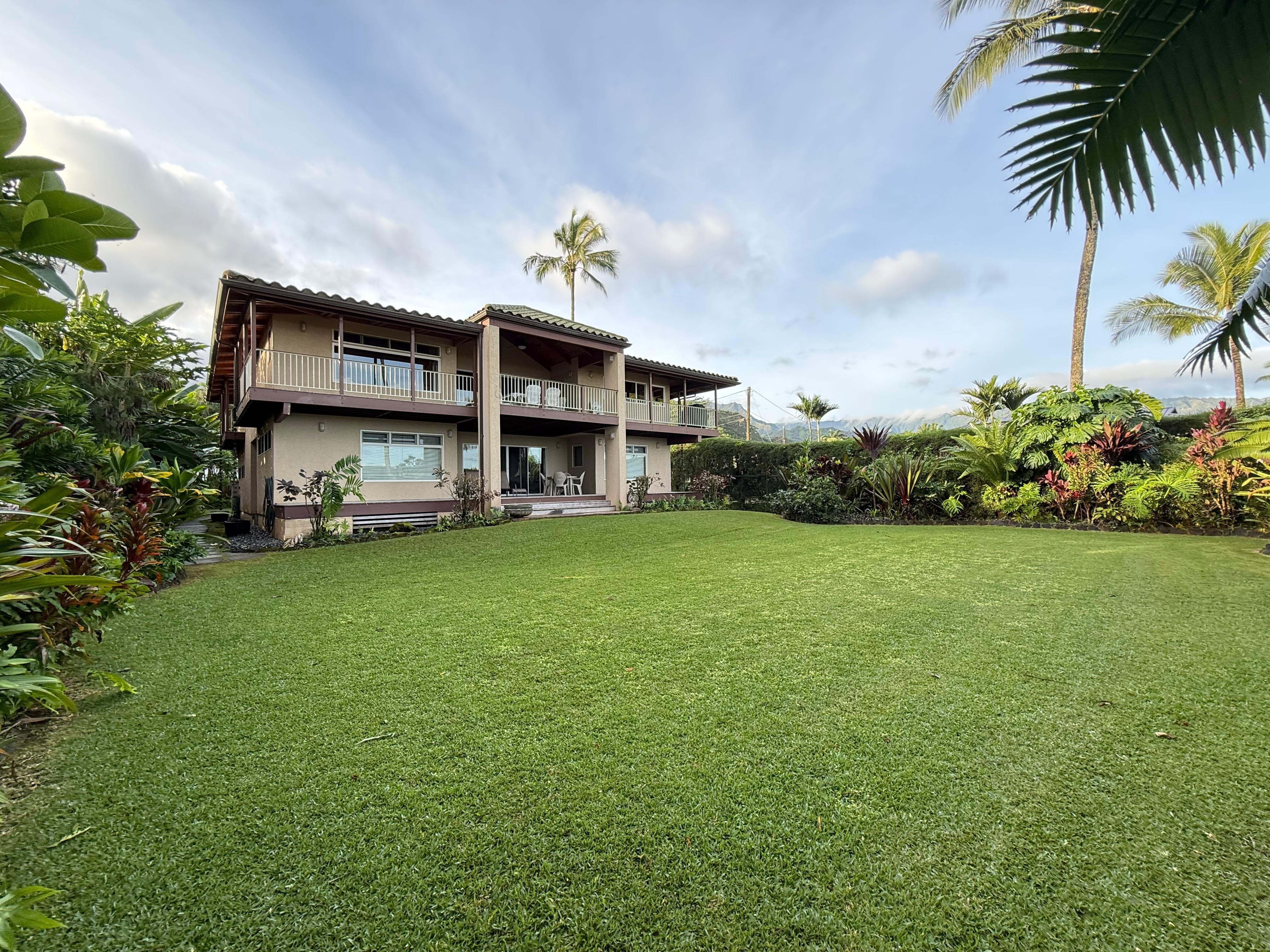 The back of the house looking in from the beach