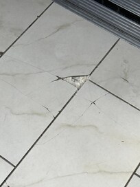 Close up of tile in only elevator.