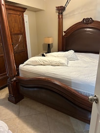 This was the “closet” and the size of it and the bed was hard to get things in without hitting the bed post.