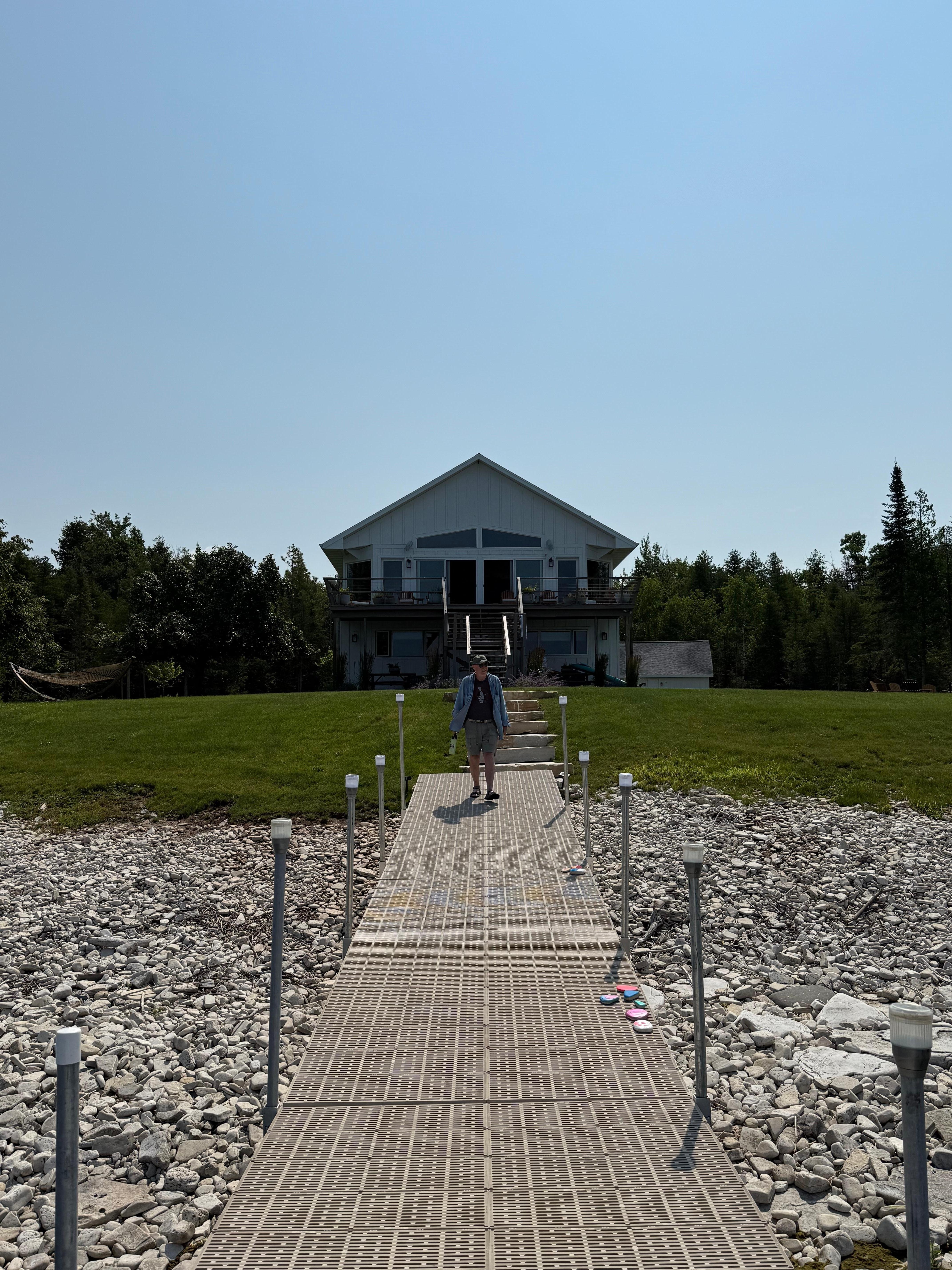 Looking toward the house