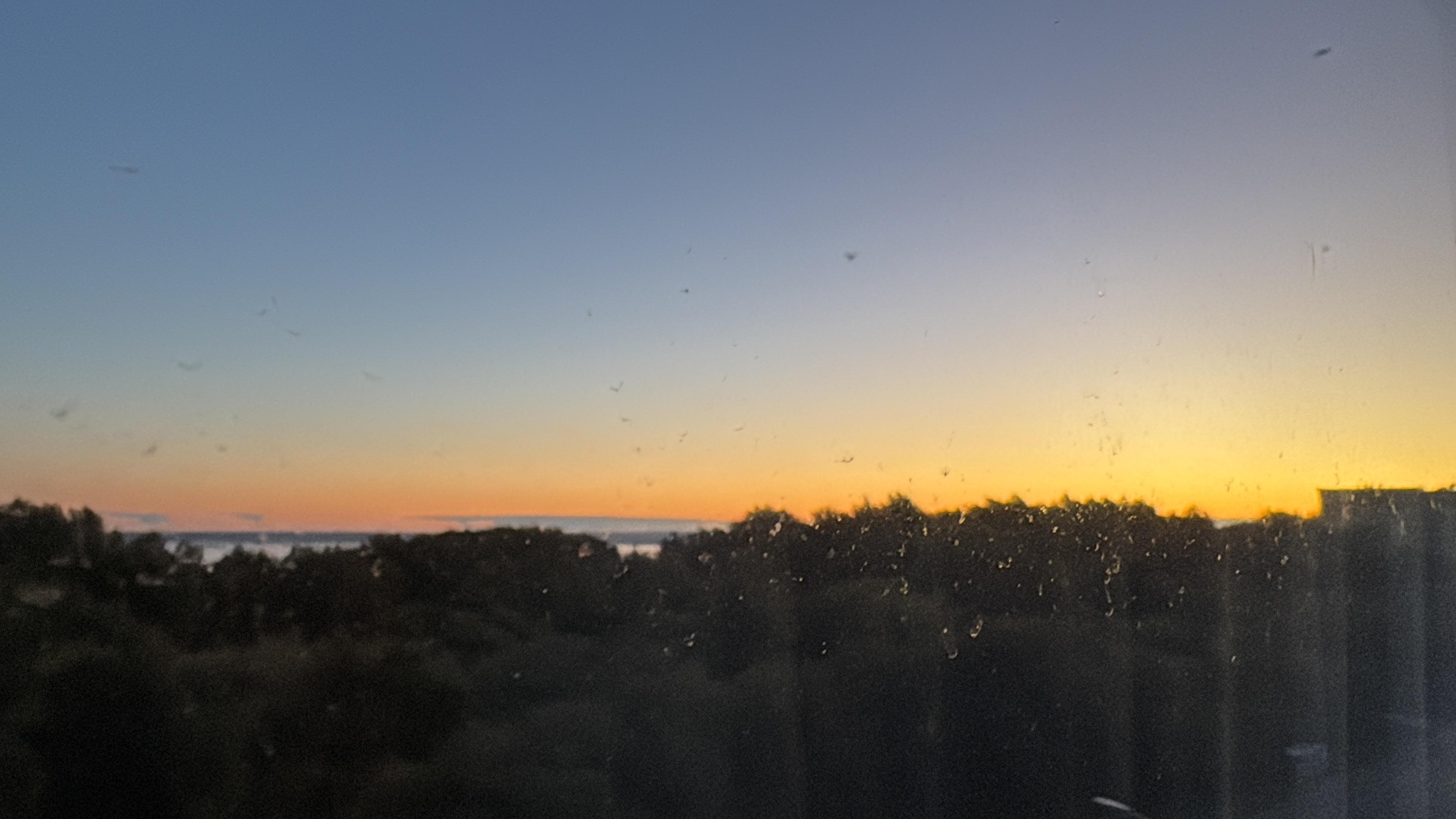 Blick aus dem Zimmer auf die Elbmündung