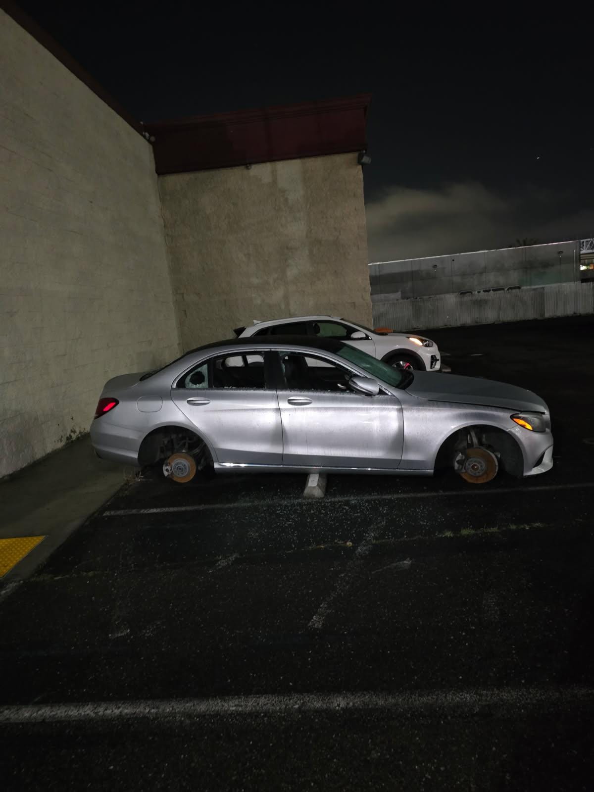 car right outside the door