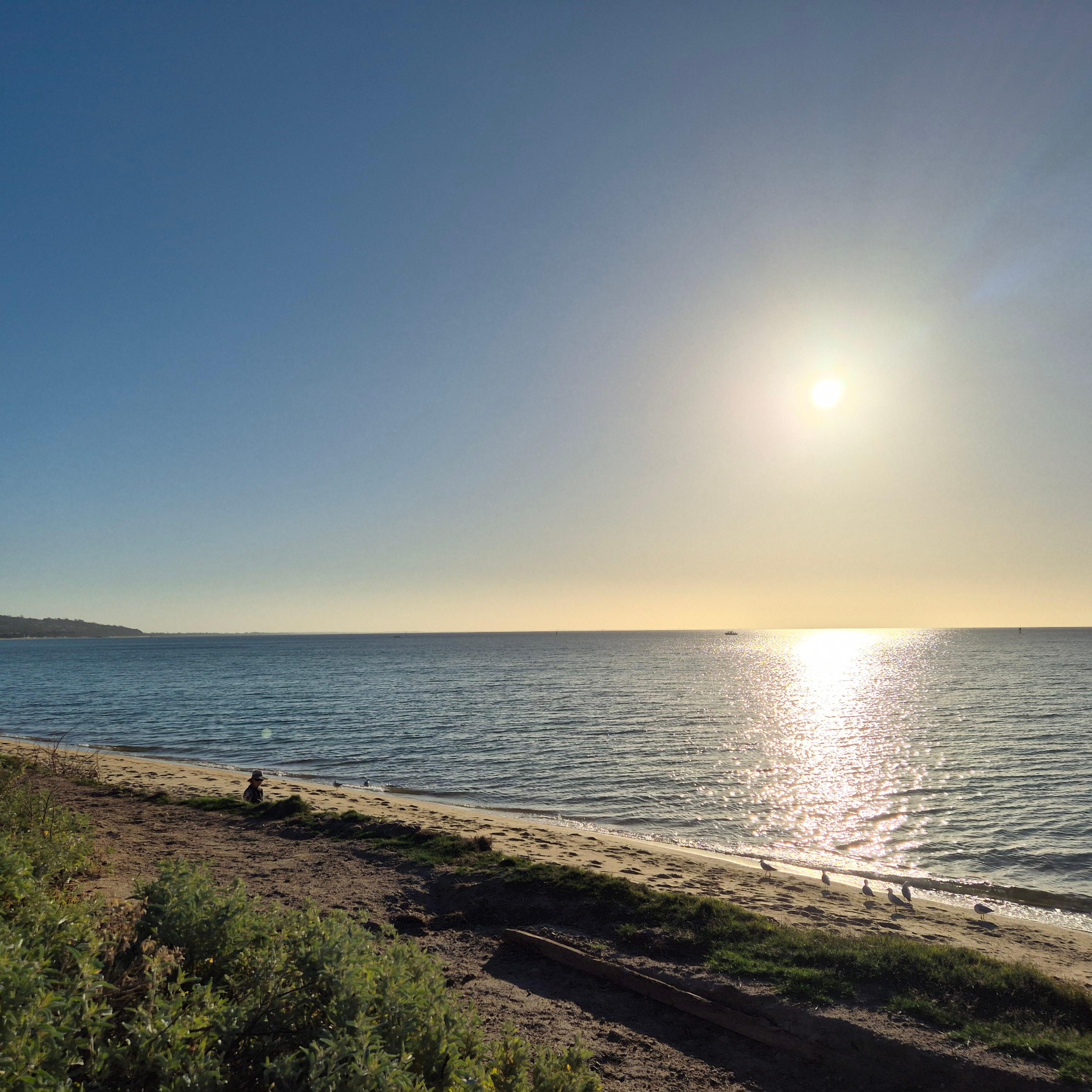 Sunset across the road from the home