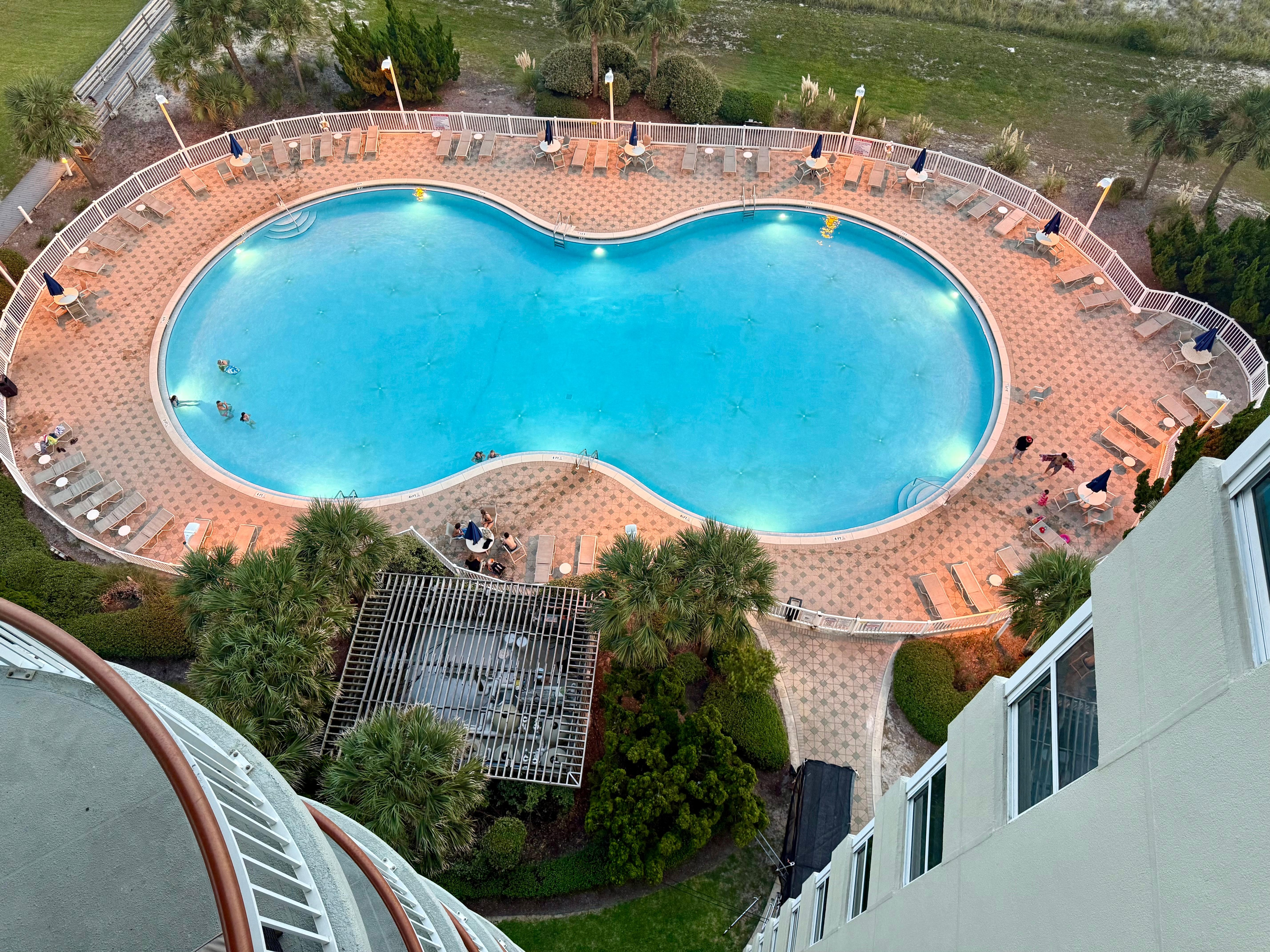 The pool from the balcony!
