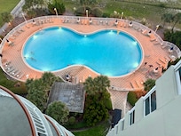 The pool from the balcony!