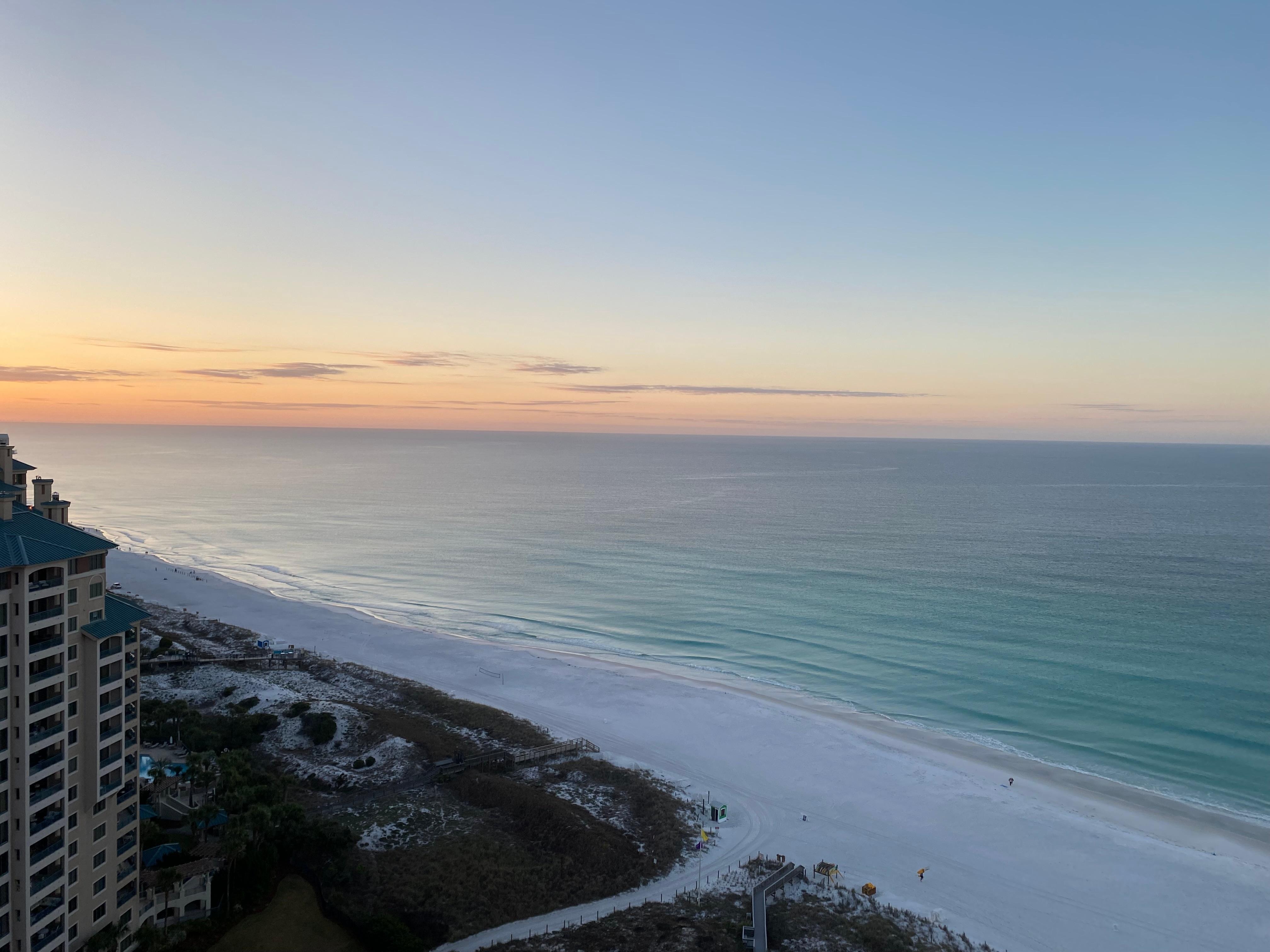 I could watch the sunrise from inside the living room.