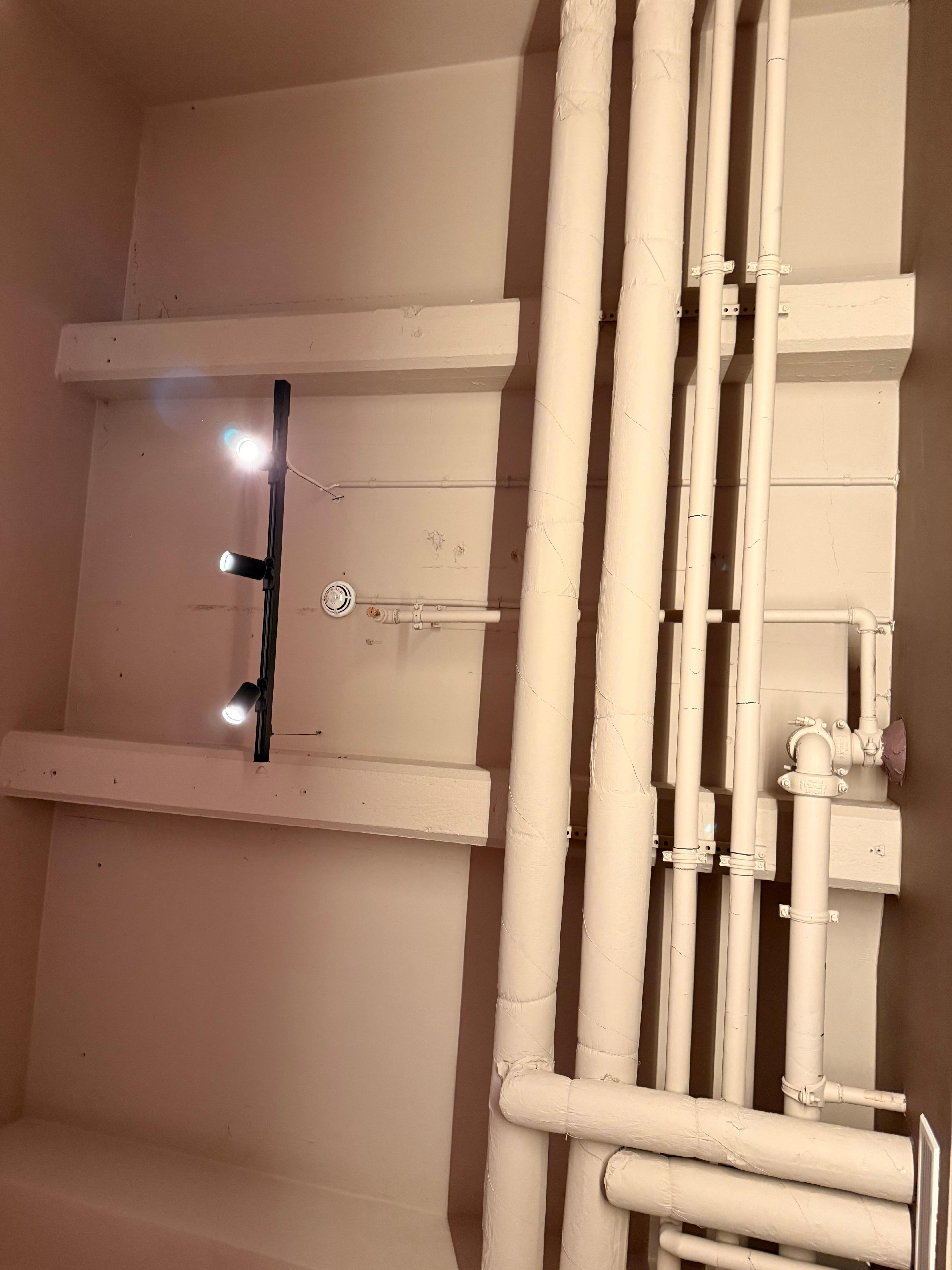Pipe work in the room