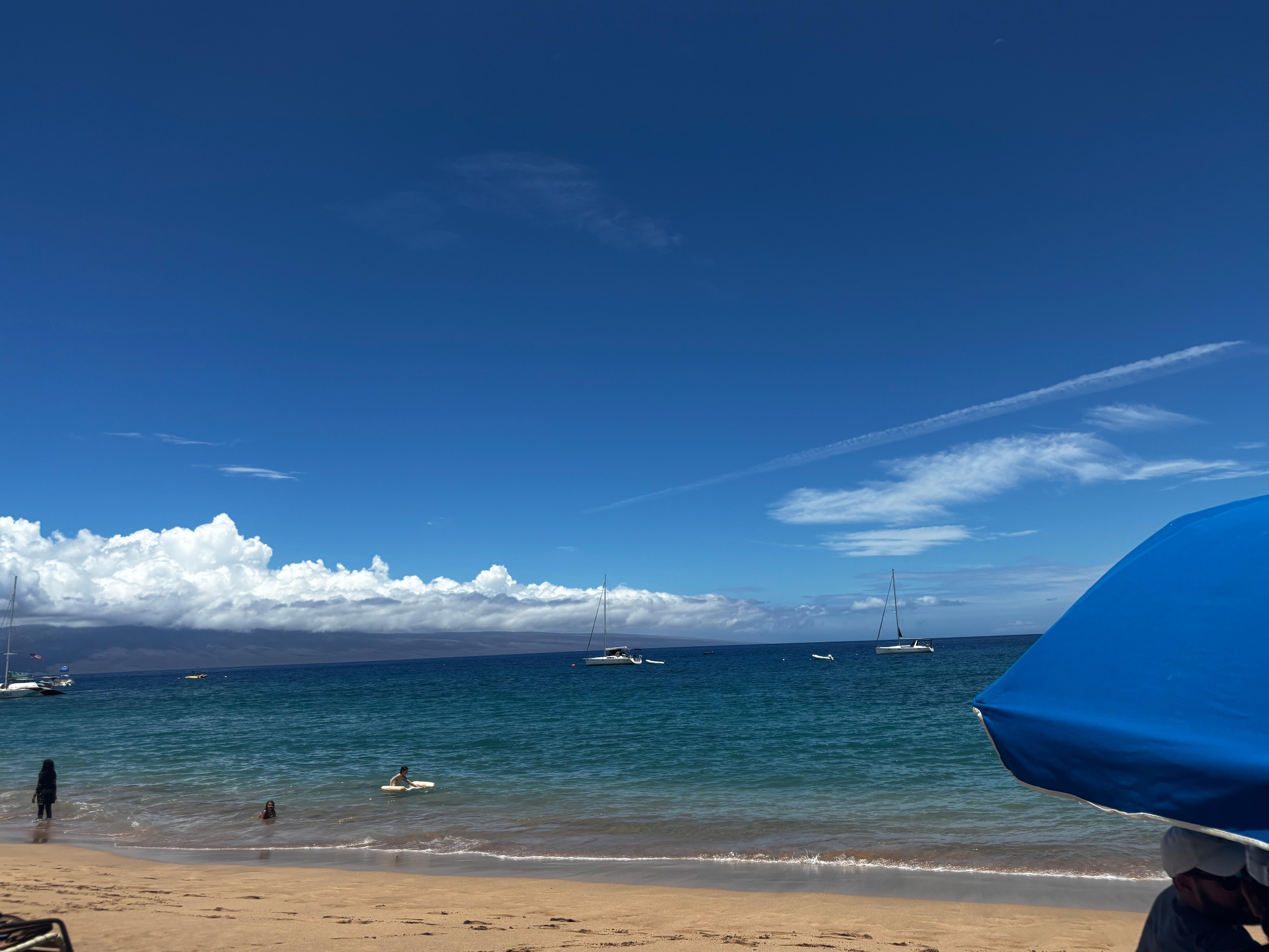 View sitting on the beach