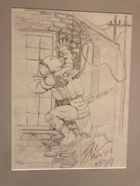 Guests' art in the halls