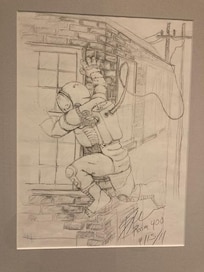 Guests' art in the halls