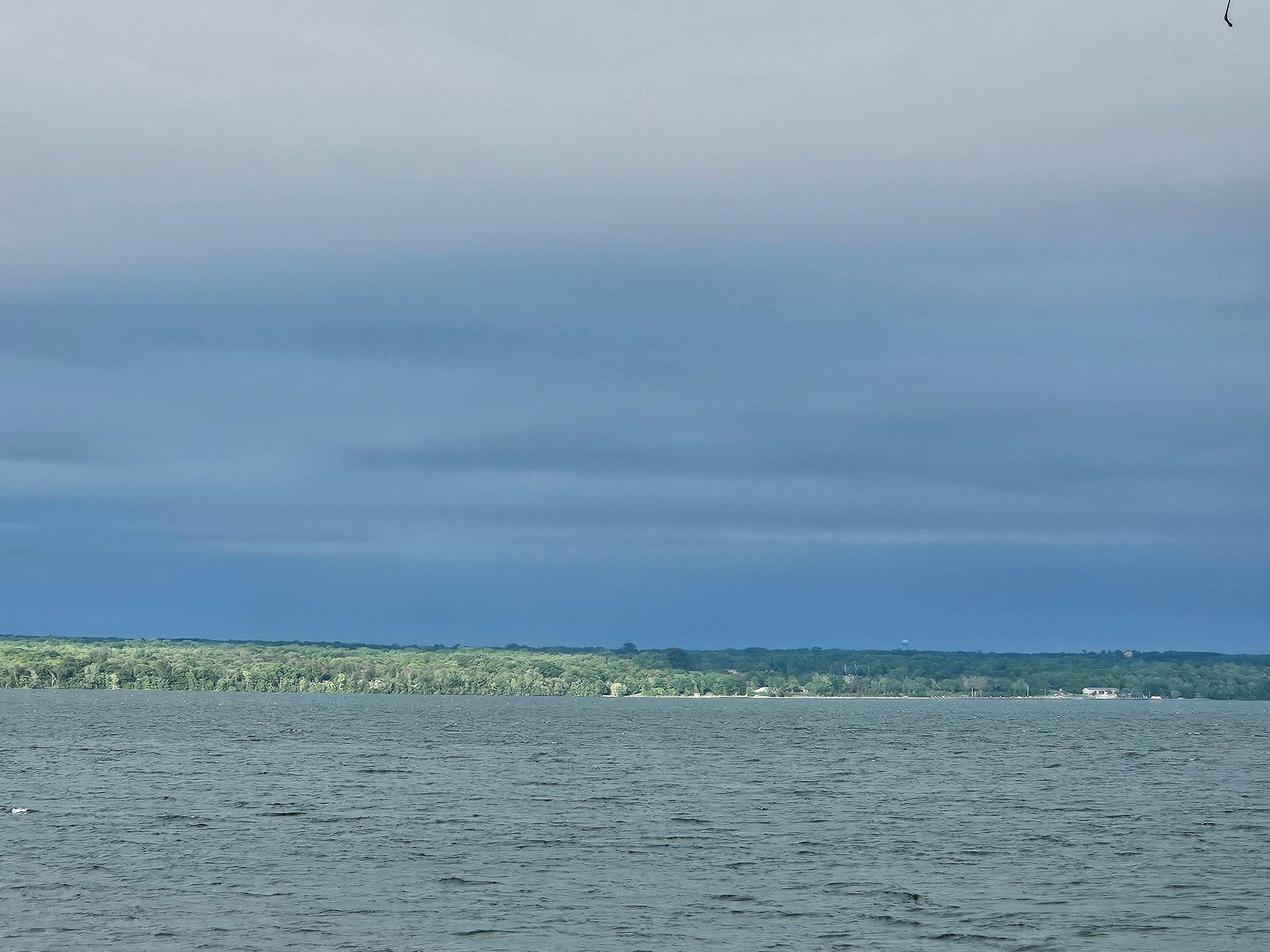 Across the lake