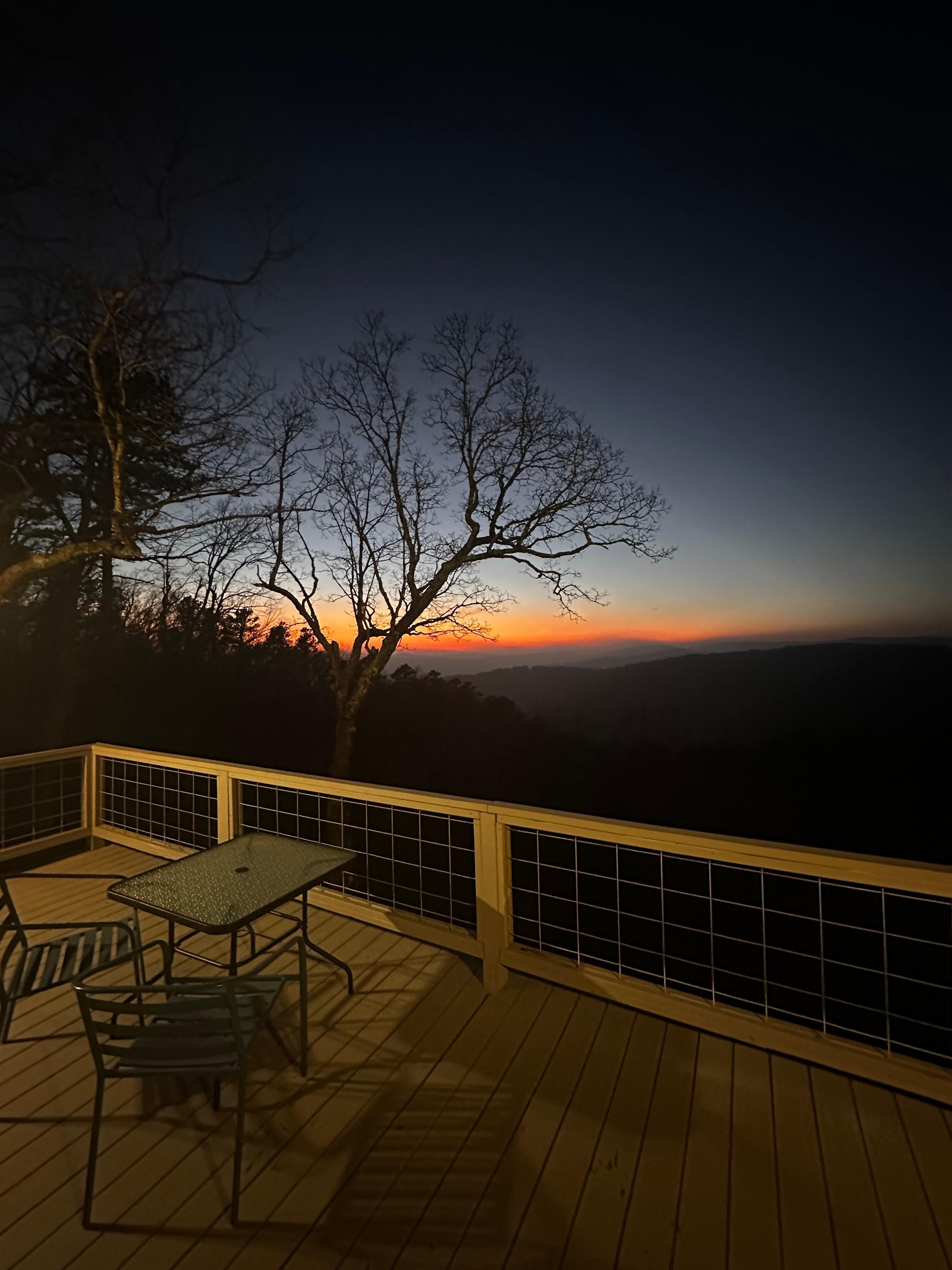 The fog broke for a little while a gave us a great sunset. 