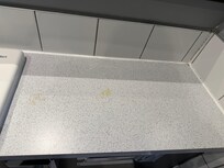 Counters in bathroom didn’t appear to have been cleaned