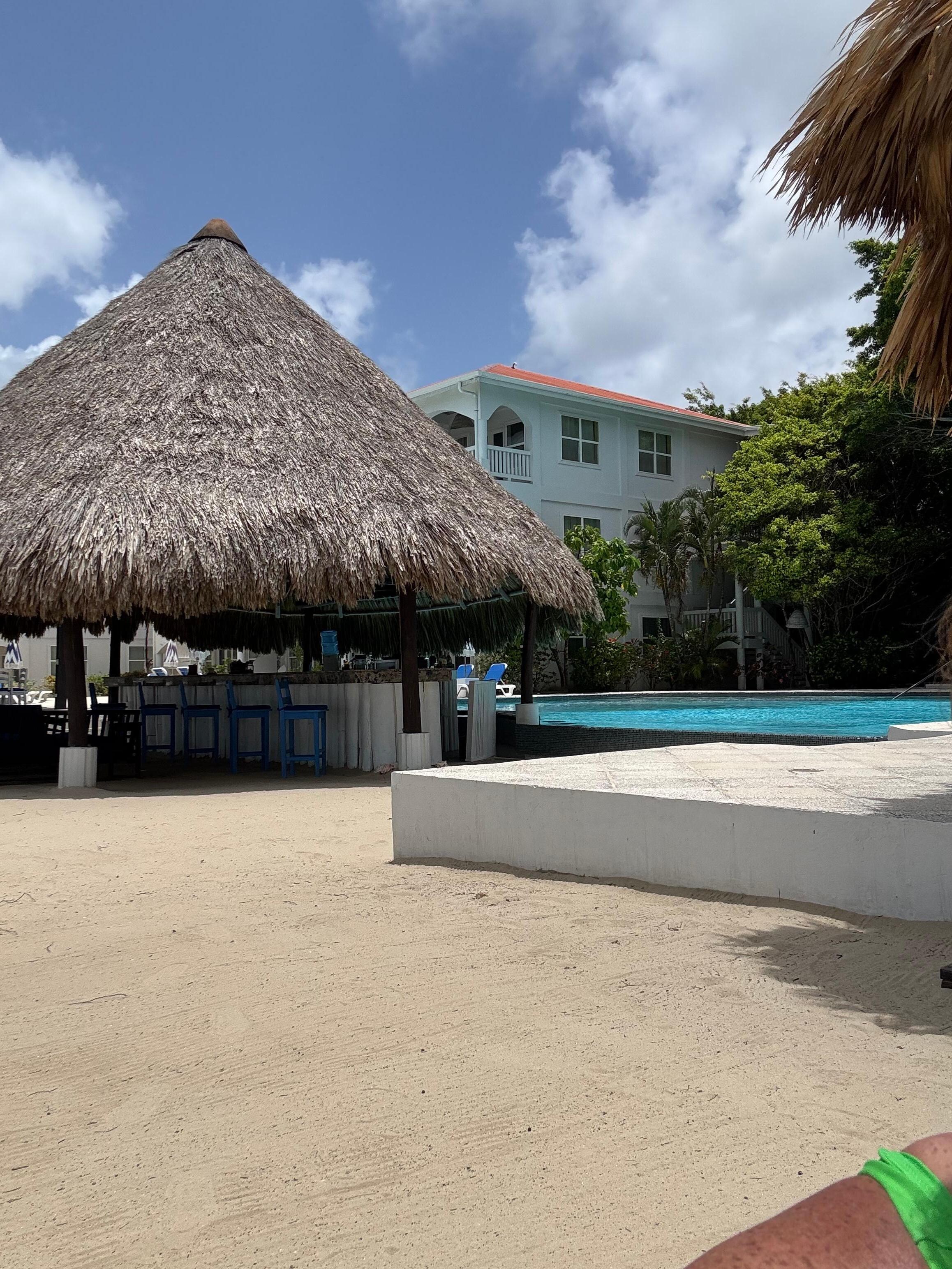 Beach & Pool with the outside swim up bar! 