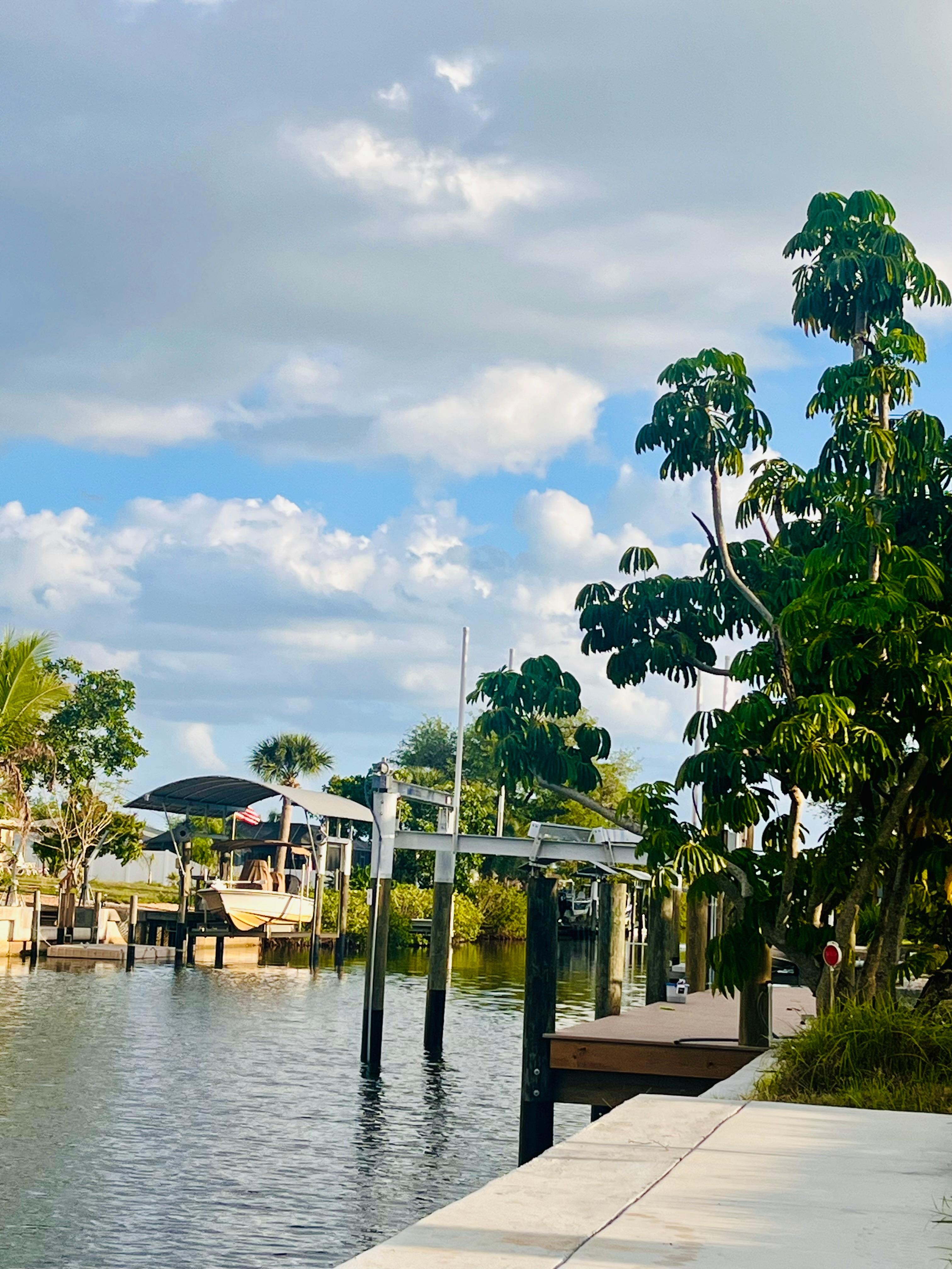 Fishing every night off the pier in the backyard 