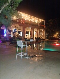 POV from the hot tub