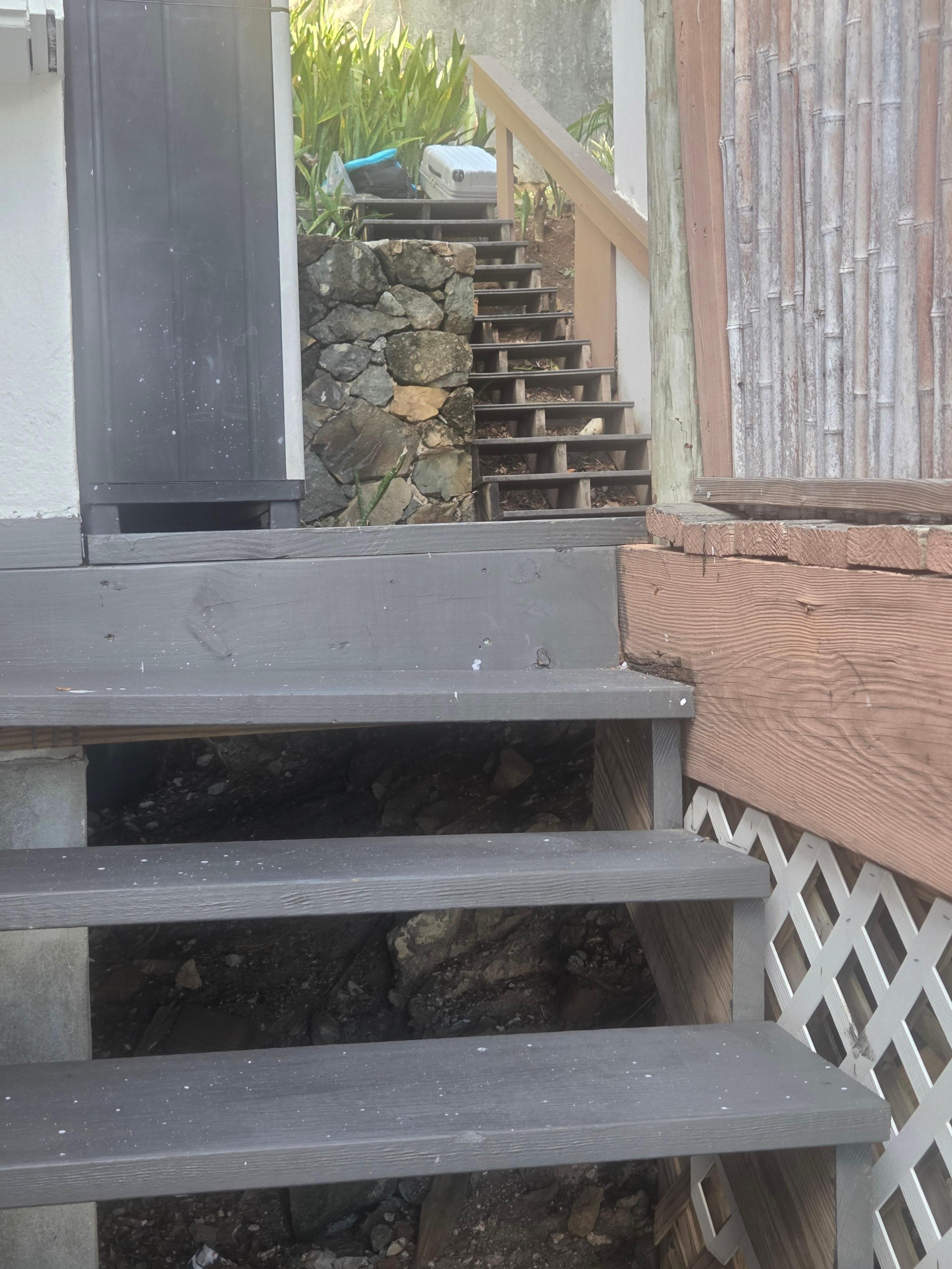 The steps were dangerous and hazardous. 