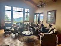 Relaxing in the family room