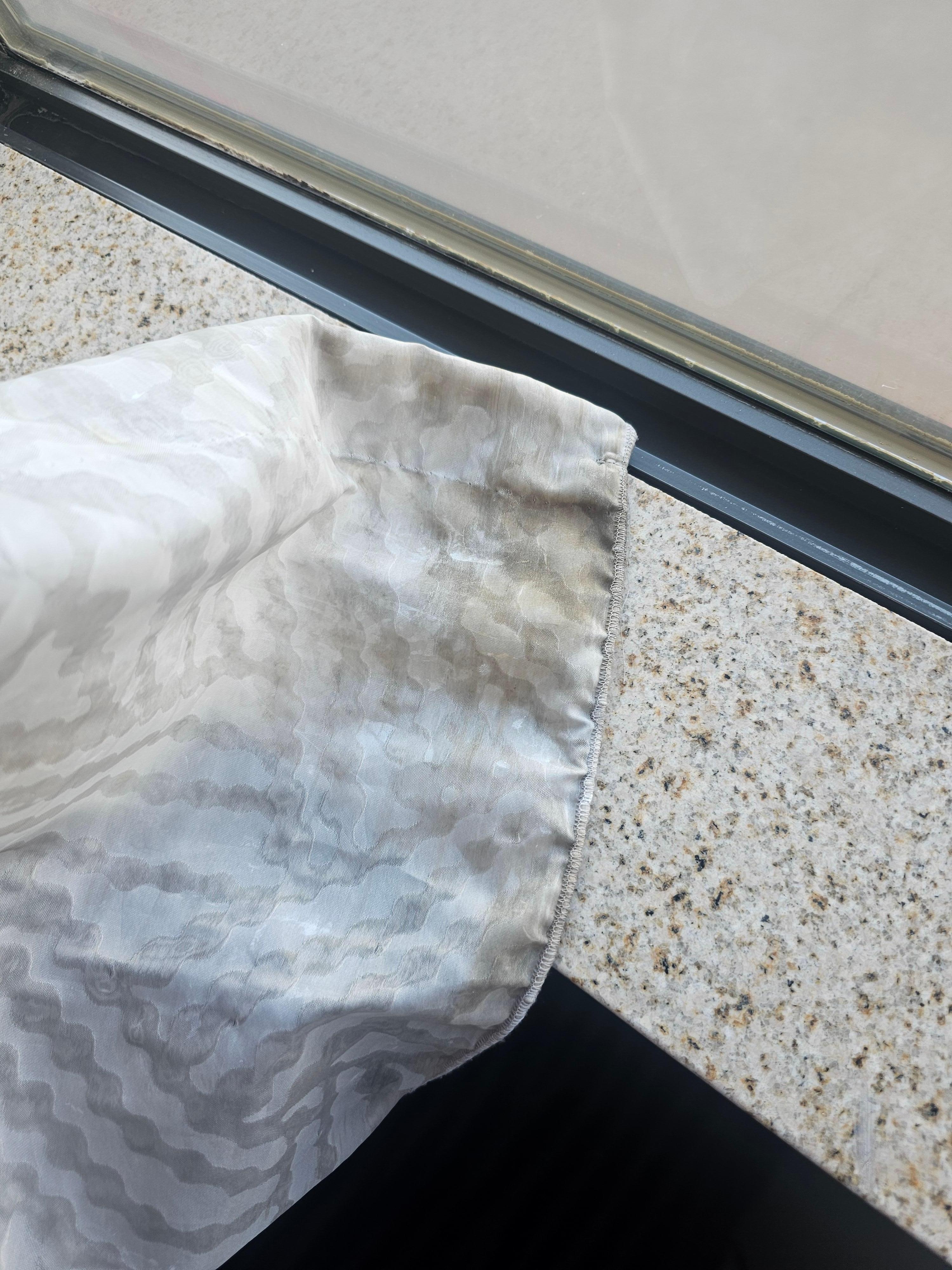 Curtains were filthy