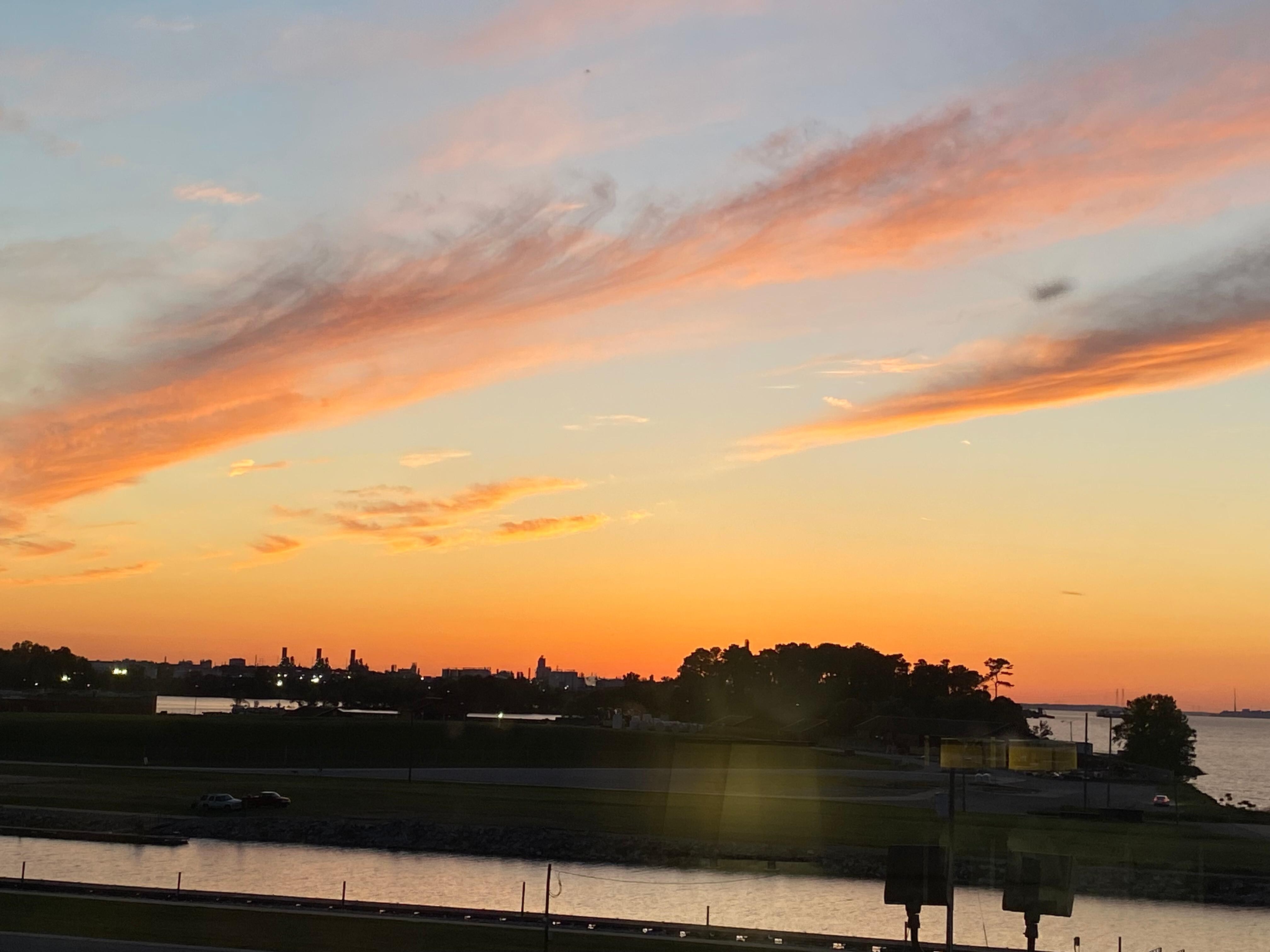 Watching the sunset from our room. 🤩