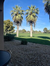 Golf course view from room patio