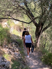 The walk to the beach